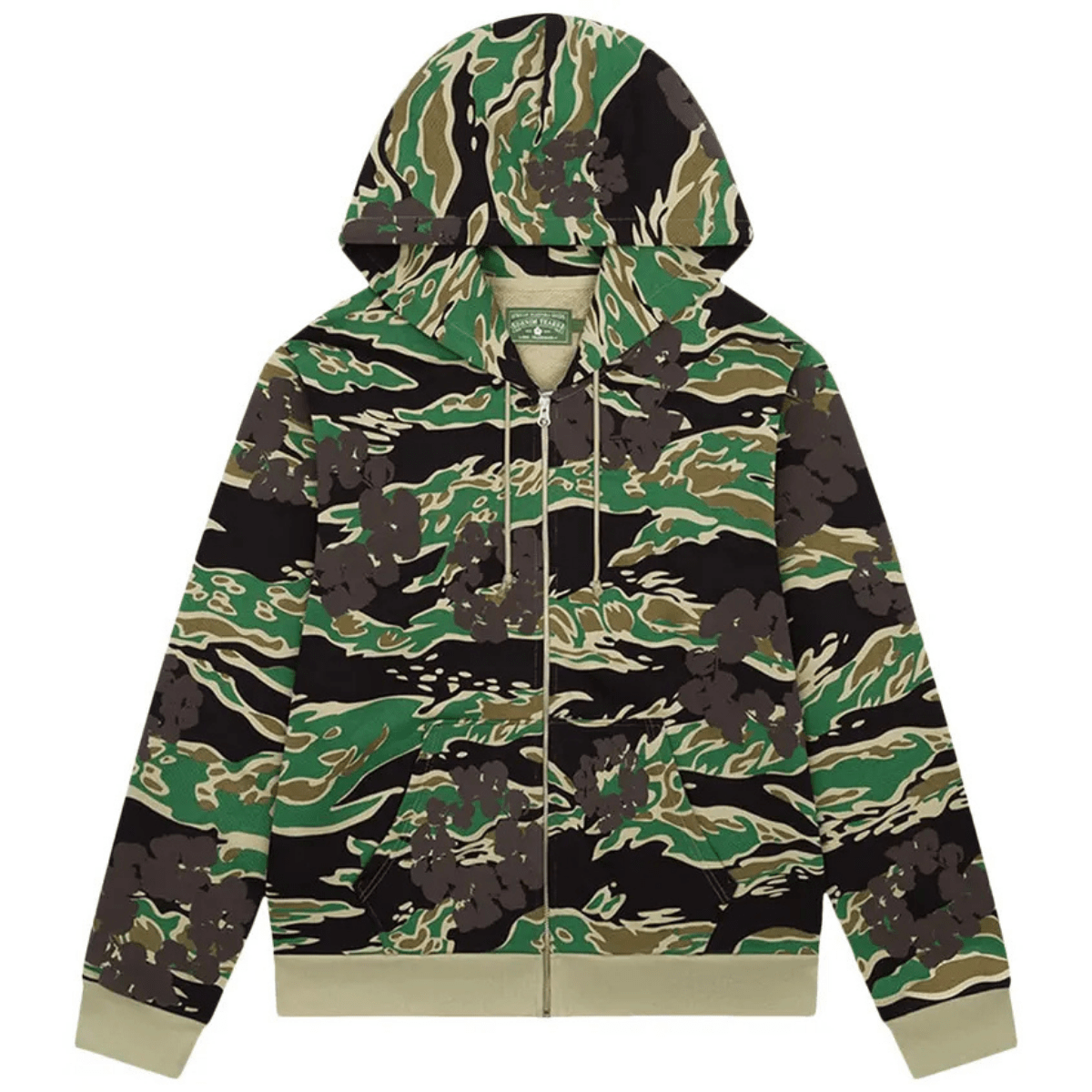 Denim Tears The Wreath Zip Hoodie 'Multicolor Camo' Jackets Denim Tears