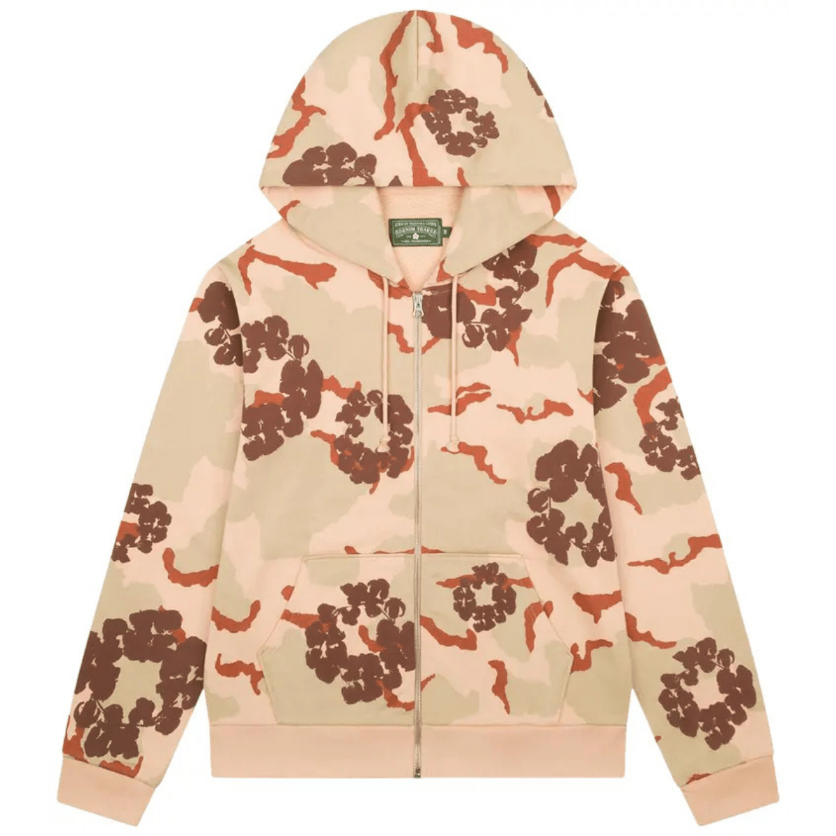 Denim Tears Wreath Zip Hoodie 'Tan Camo' Jackets Denim Tears