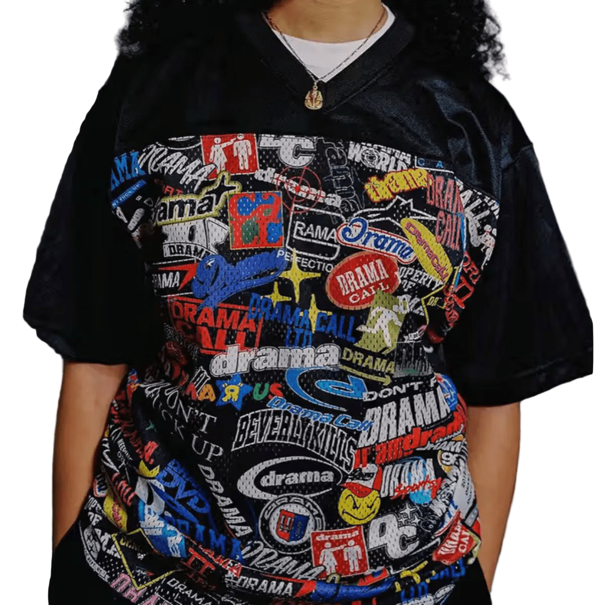 Drama Call Fifth Anniversary Football Jersey 'Black' T-shirts Drama Call
