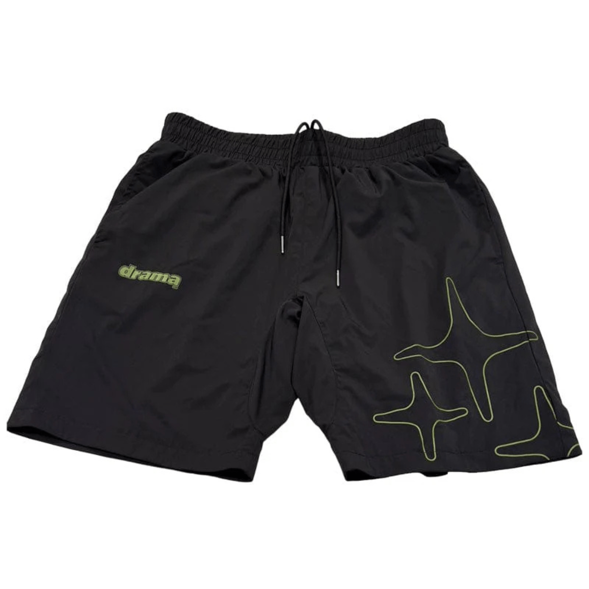 Drama Call Lightweight Nylon Shorts 'Black/Green' Shorts Drama Call