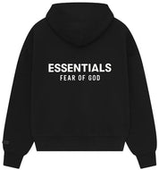 Fear of God Essentials Classic Fit Fleece Hoodie 'Jet Black' Hoodies Fear of God Essentials