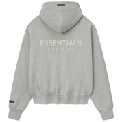 Fear of God Essentials Classic Fleece Zip-Up Hoodie 'Concrete Heather' Jackets Fear of God Essentials
