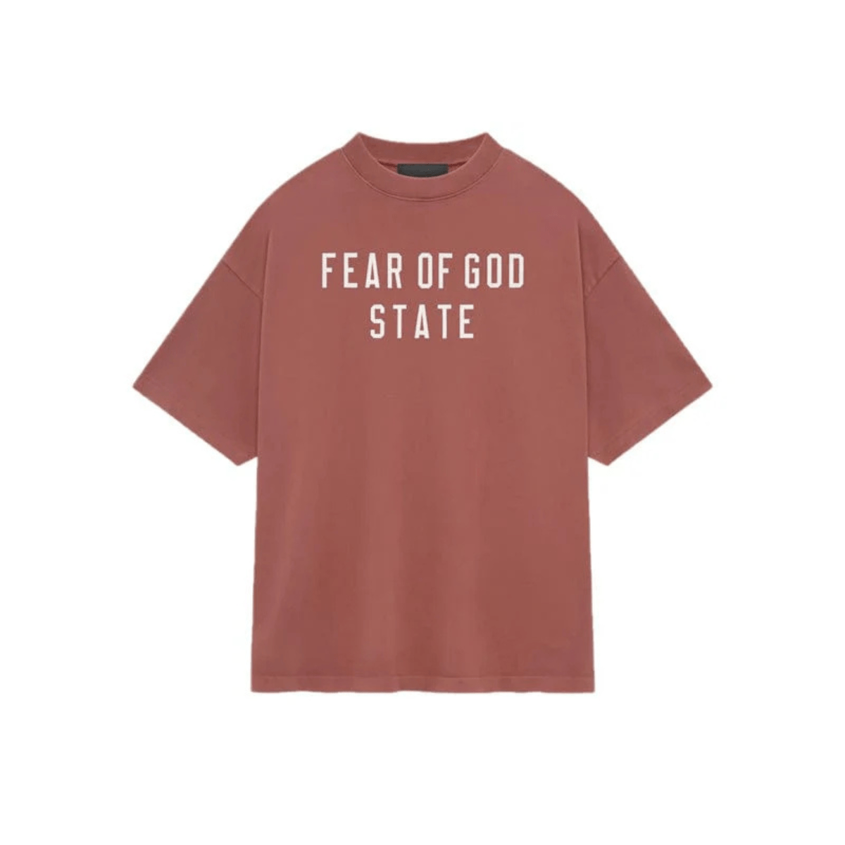 Fear of God Essentials Heavy Crewneck Tee 'Crimson' T-Shirts Fear of God Essentials