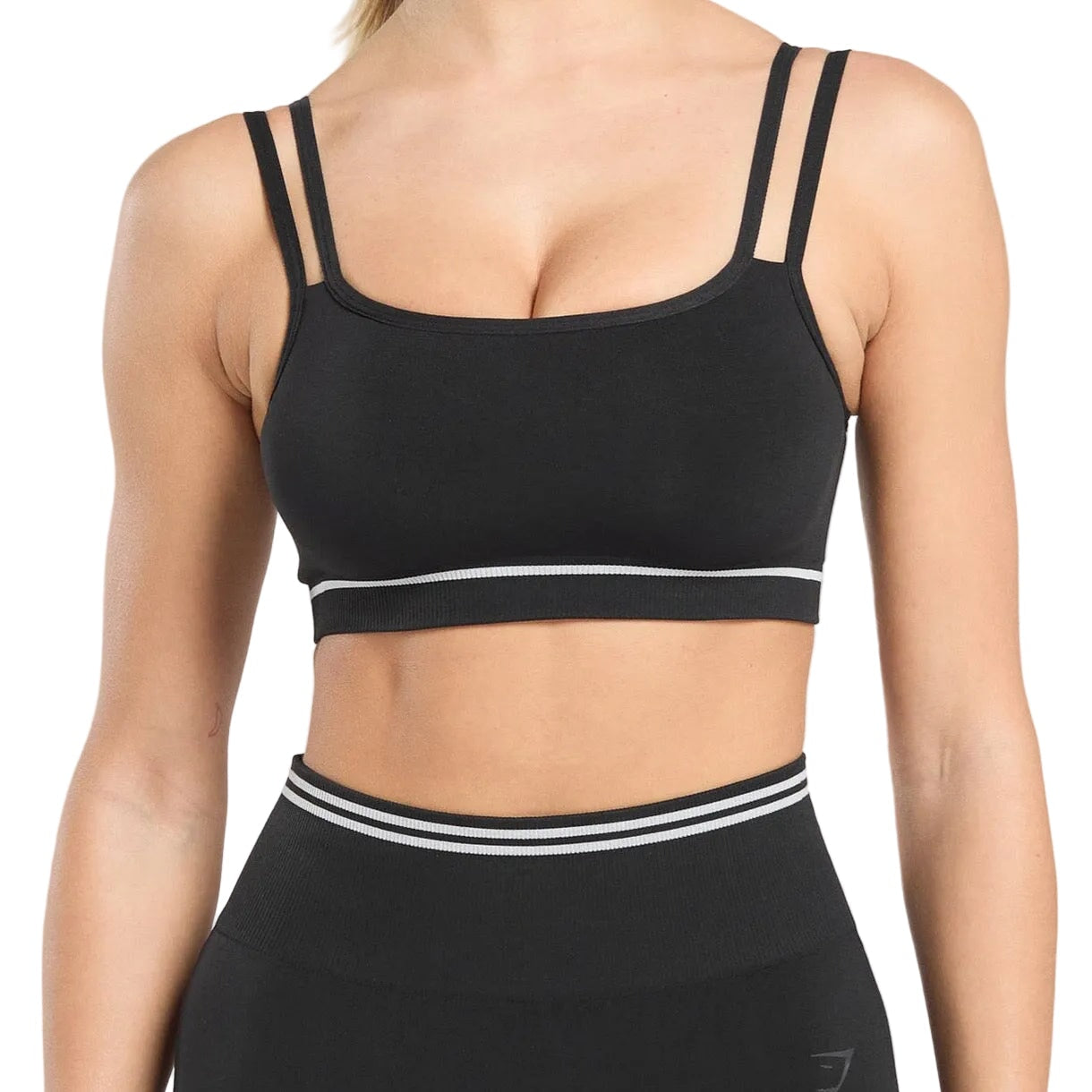 Gymshark Contrast Seamless Sports Bra 'Black' Underwear Gymshark