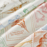 Hermès Le Philateliste du Faubourg Scarf 90 'Rose / Blanc / Multicolore' Accessories Hermès