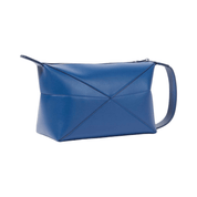 Loewe Puzzle Fold Leather Wash Bag 'Blue' Bags Loewe