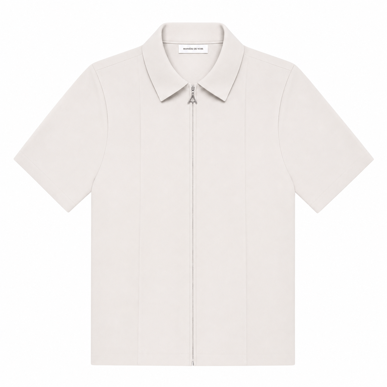 Manière De Voir Tailored Shirt With Crease 'Stone' Shirts Manière De Voir