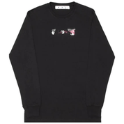 Off-White Acrylic Arrow Long-Sleeve Tee 'Black/Fuchsia' T-shirts Off-White