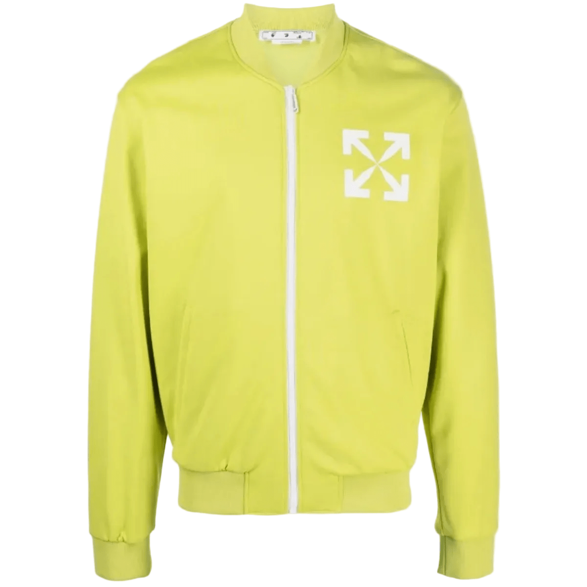 Off-White Arrows-Print Track Jacket 'Lime Green' Jackets Off-White