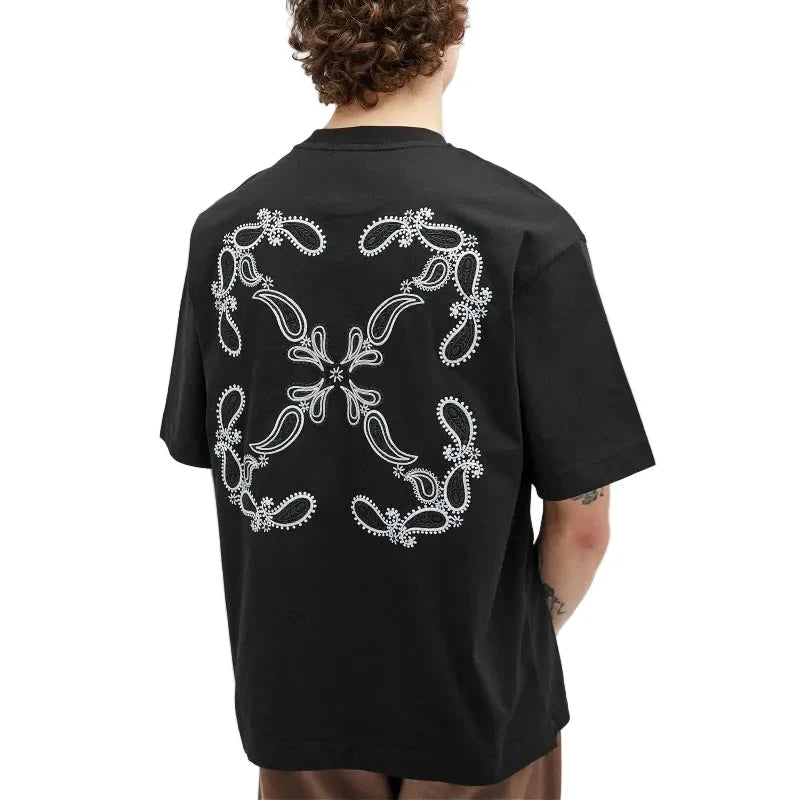 Off-White Bandana Arrow Skate Short Sleeve T-shirt 'Black' T-shirts Off-White