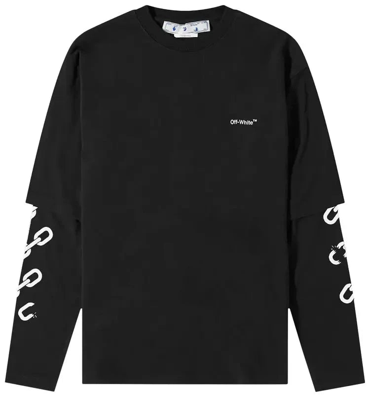 Off-White Chain Arrow Double Tee 'Black' T-shirts Off-White