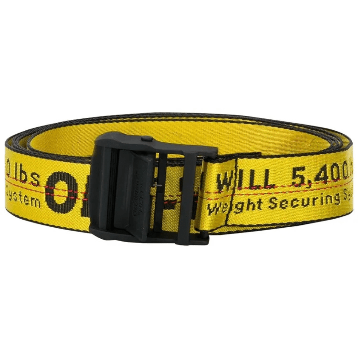 Off-White Classic Industrial Belt 'Yellow/Black' Accessories Off-White