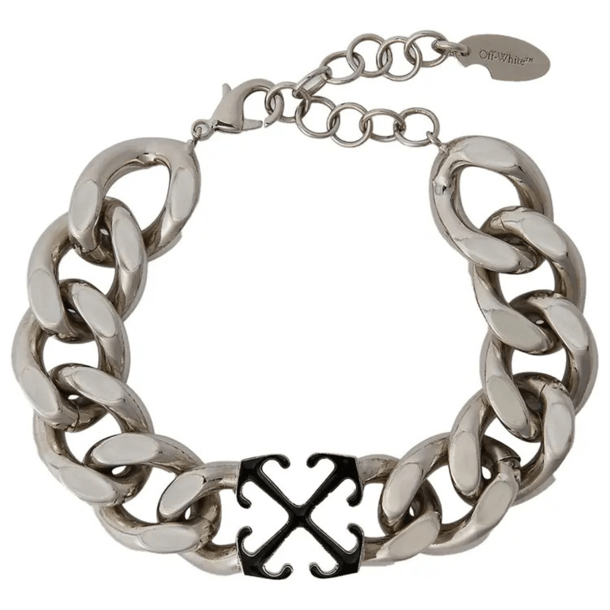Off-White Enamel Arrow Bracelet 'Silver/Black' Accessories Off-White