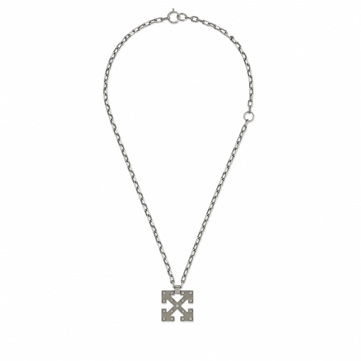 Off-White Industrial Arrow Pendant Necklace 'Silver Beige' Accessories Off-White