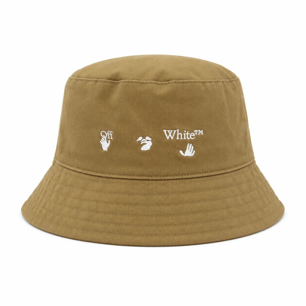 Off-White Logo Bucket Hat 'Army Green White' Headwear Off-White