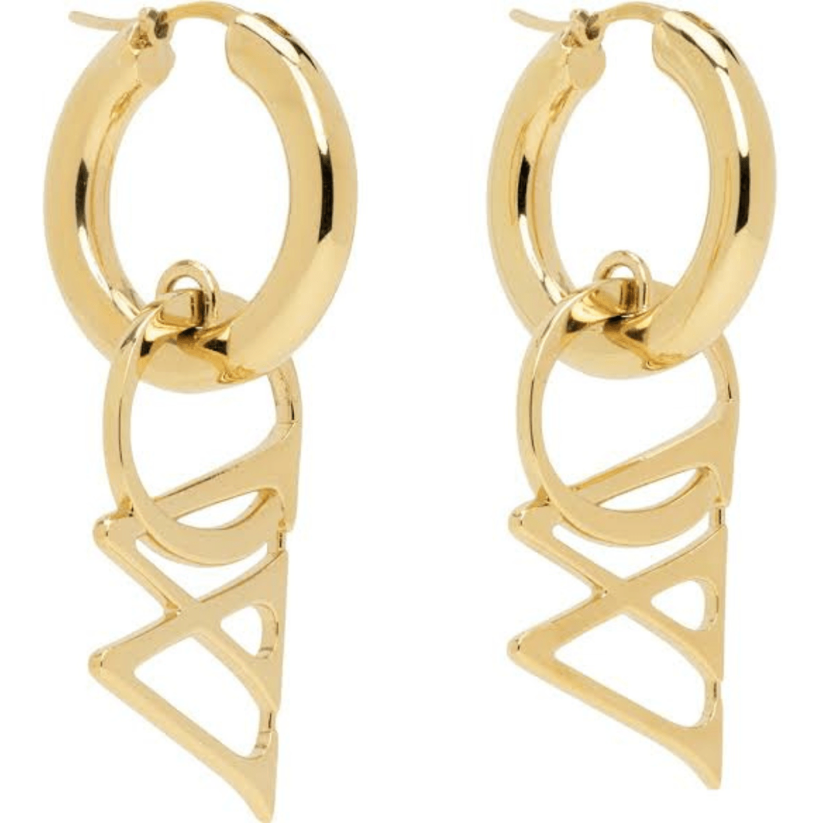 Off-White OW Hoop Earrings 'Gold' Accessories Off-White