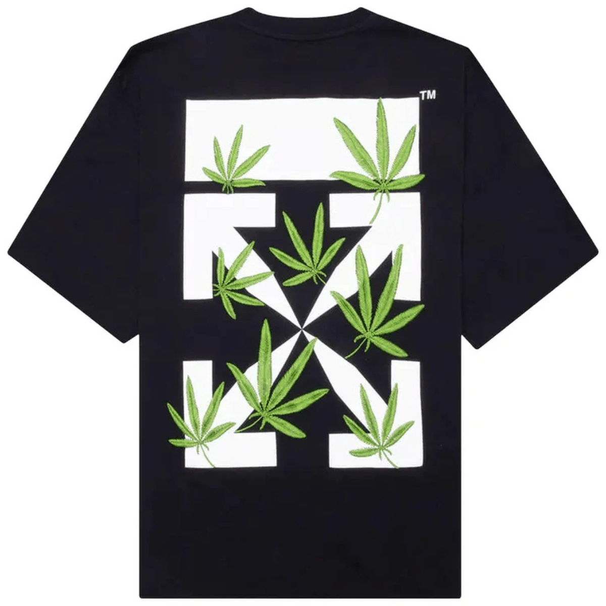 Off-White Weed Arrows Over Skate Short-Sleeve Tee 'Black/Green' T-shirts Off-White