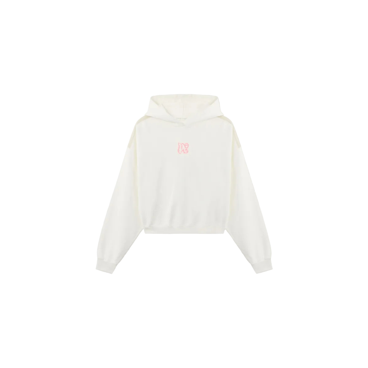 Palm Angels Classic Logo Neon Crop Hoodie 'Off White-Pink' Hoodies Palm Angels