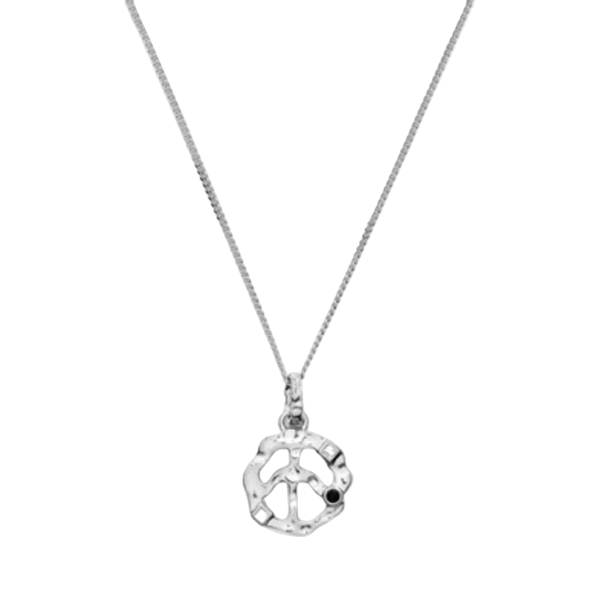 Palm Angels Peace Melted Charm Necklace 'Silver' Accessories Palm Angels