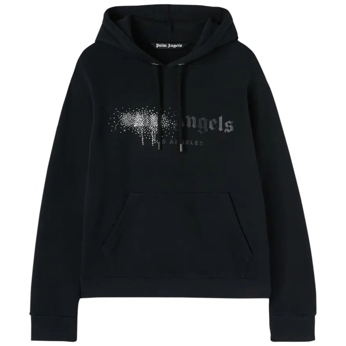 Palm Angels Rhinestone Sprayed Hoody 'Black' Hoodies Palm Angels