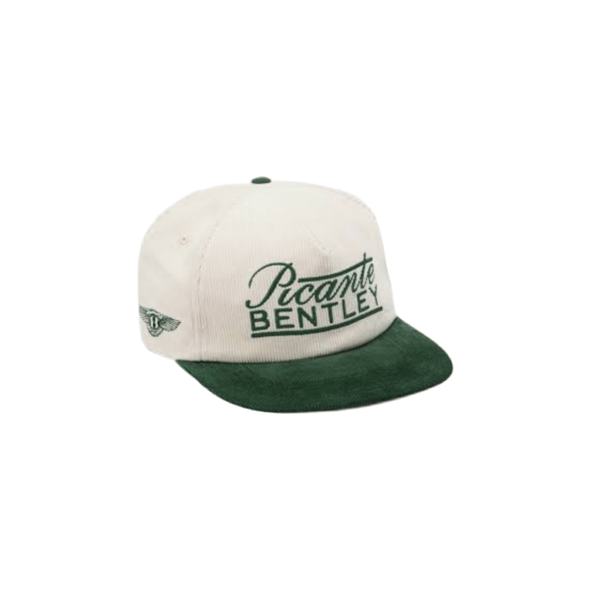 Picante x Bentley Crey Cap "Two Tone Corduroy Ivory/Racing Green" Headwear Plug and Play