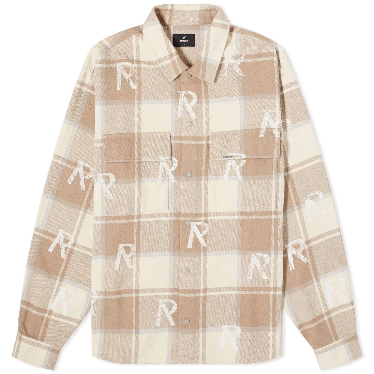 Represent All Over Initial Flannel Shirt 'Cashmere' Shirts Represent