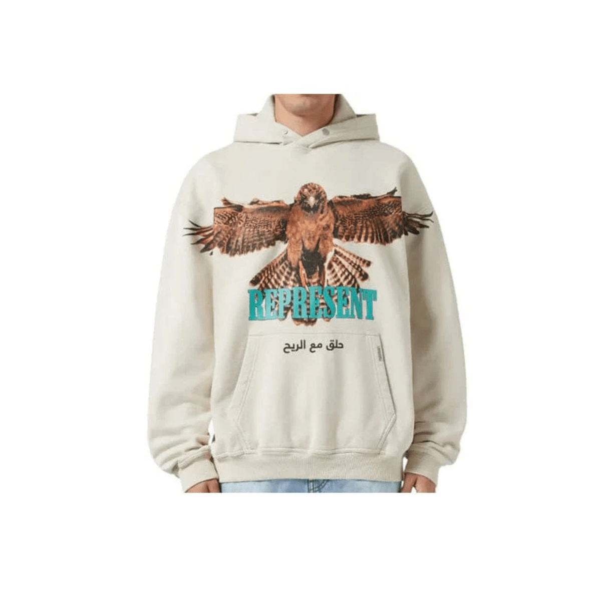 Represent Initial Falcon Hoodie 'White' Hoodies Represent