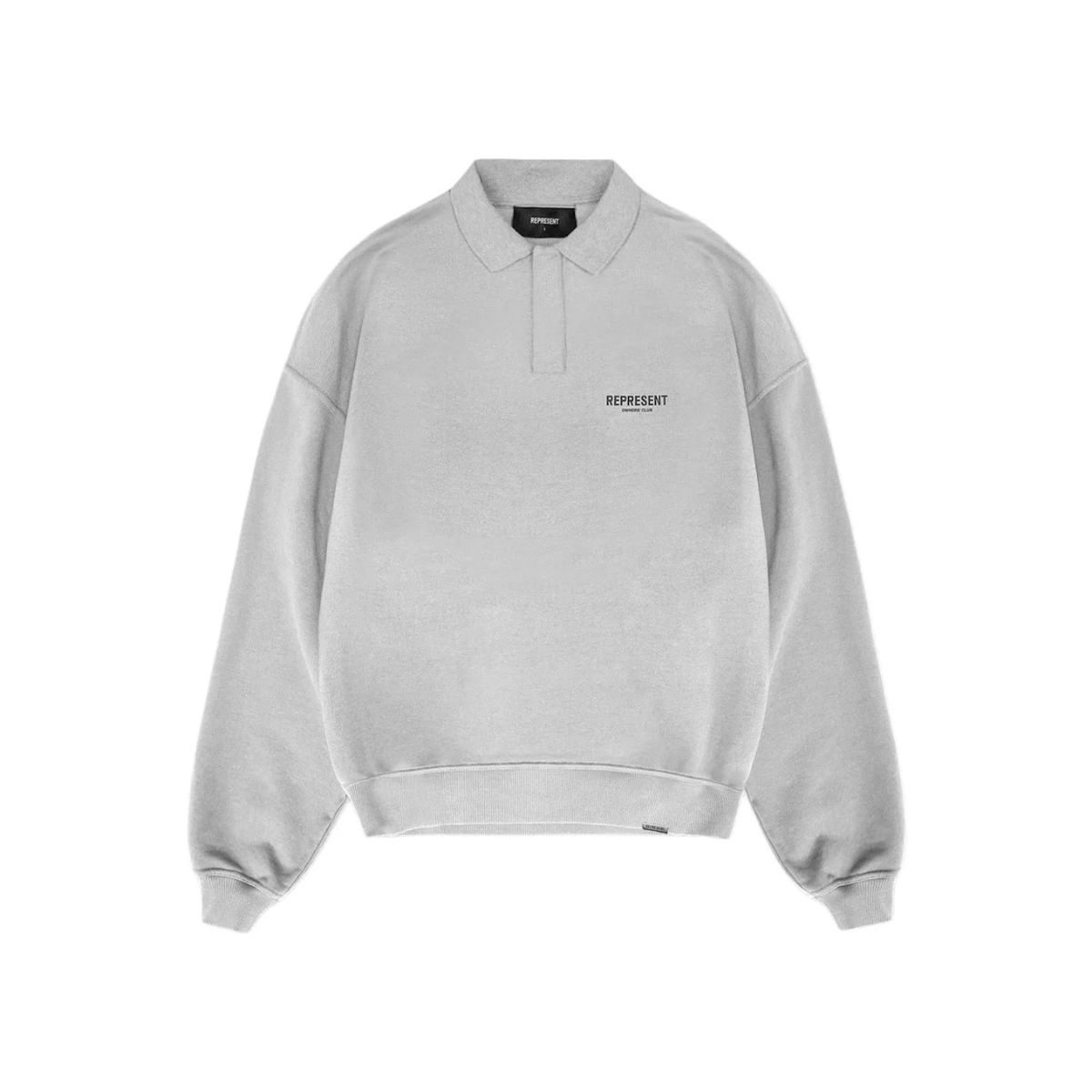 Represent Owners Club Long Sleeve Polo Sweater 'Ash Grey' T-shirts Represent