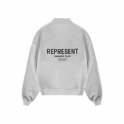 Represent Owners Club Long Sleeve Polo Sweater 'Ash Grey' T-shirts Represent