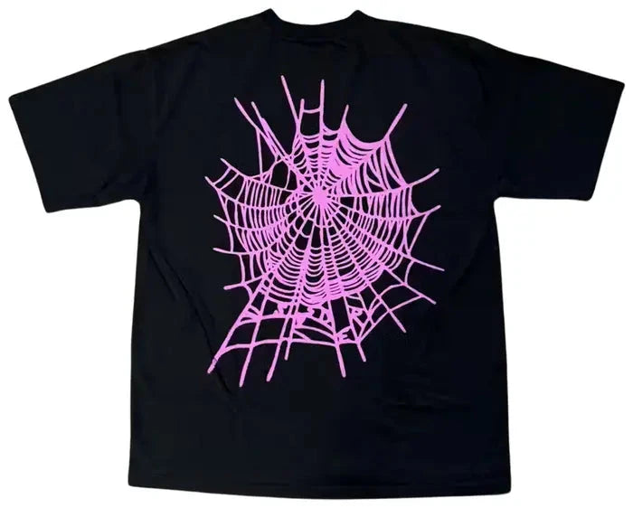 Sp5der Web Tee 'Black/Pink' T-Shirts Sp5der