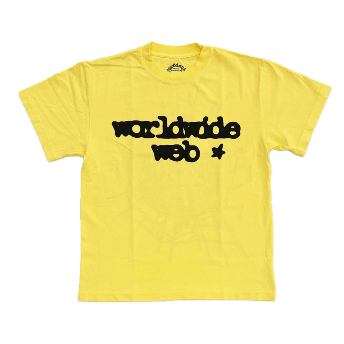 Sp5der Worldwide Web Tee 'Yellow/Black' T-Shirts Sp5der