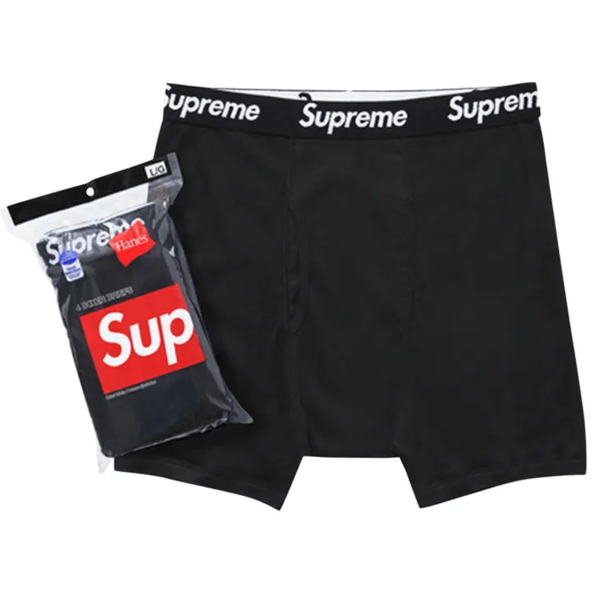 Supreme x Hanes Boxer Briefs (4 Pack) 'Black' Underwear Supreme
