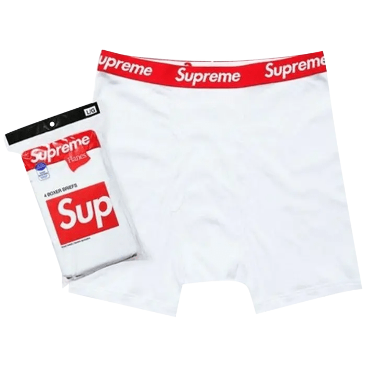 Supreme x Hanes Boxer Briefs (4 Pack) 'White' Underwear Supreme