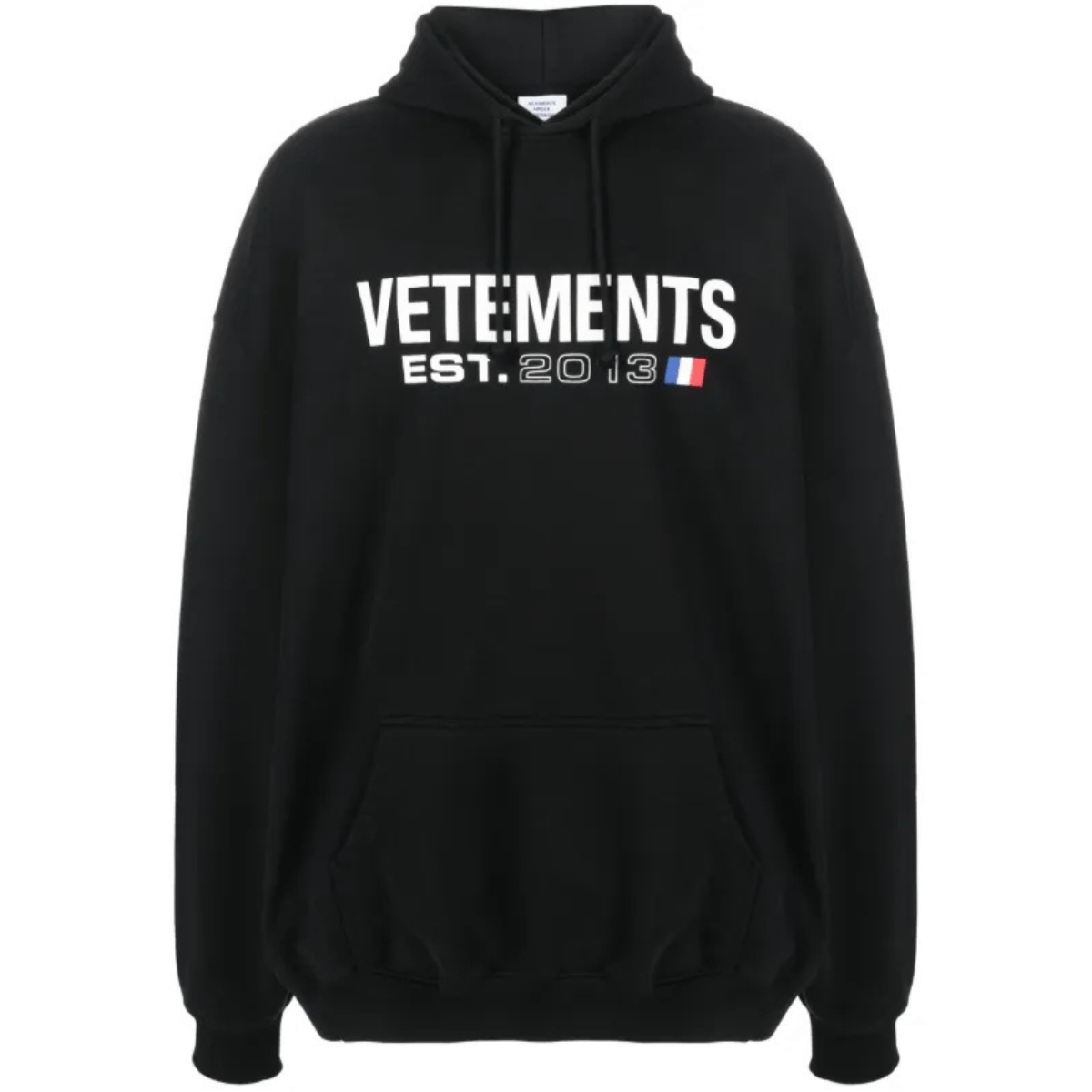 Vetements Flag Logo-print Hoodie 'Black' Hoodies Vetements