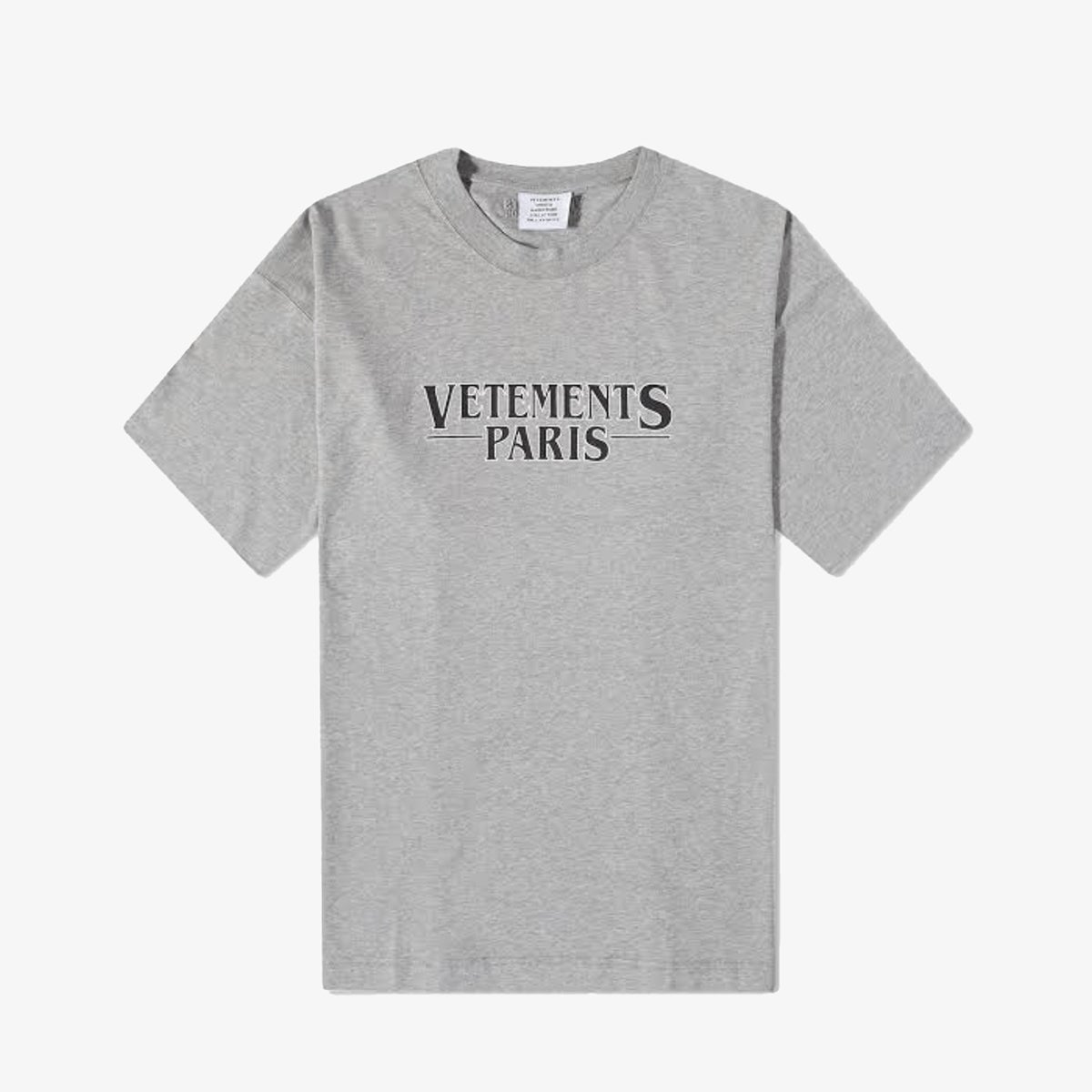 Vetements Paris “Grey Melange” T-shirt T-Shirts Vetements
