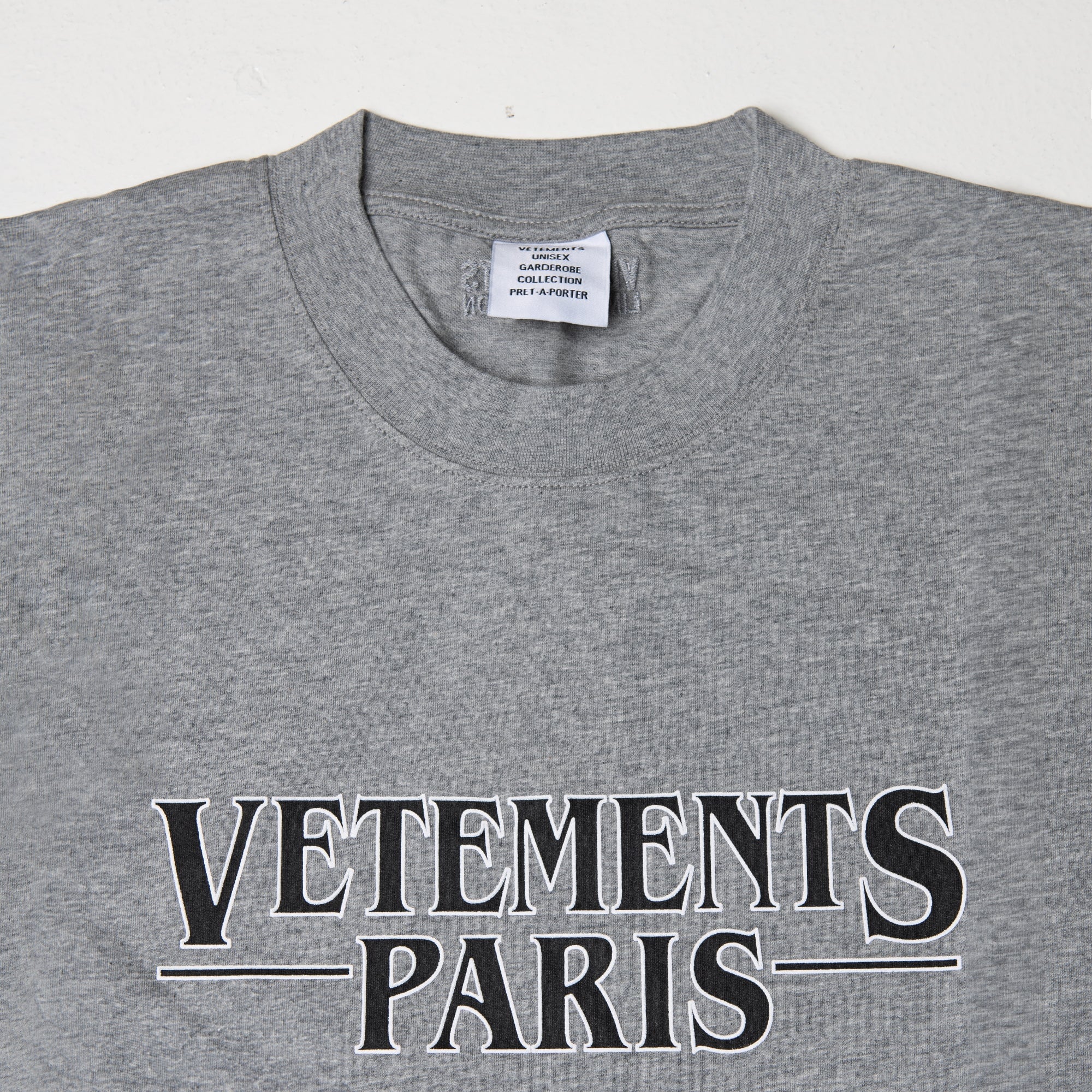 Vetements Paris “Grey Melange” T-shirt T-Shirts Vetements