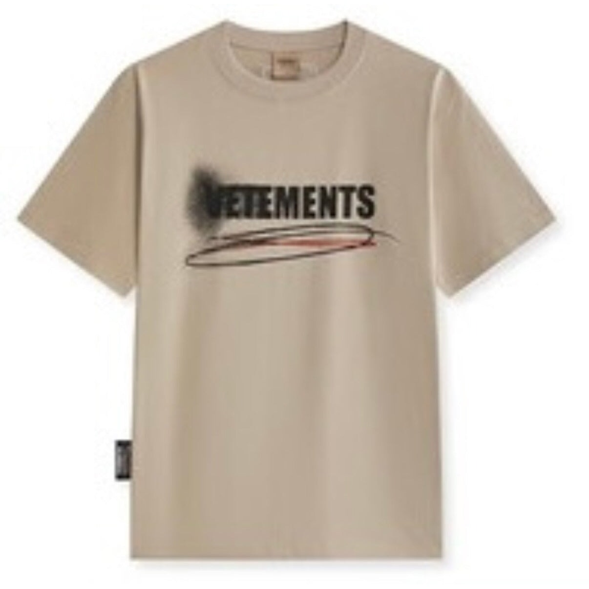 Vetements Spray Painted Logo Tee 'Beige' T-Shirts Vetements