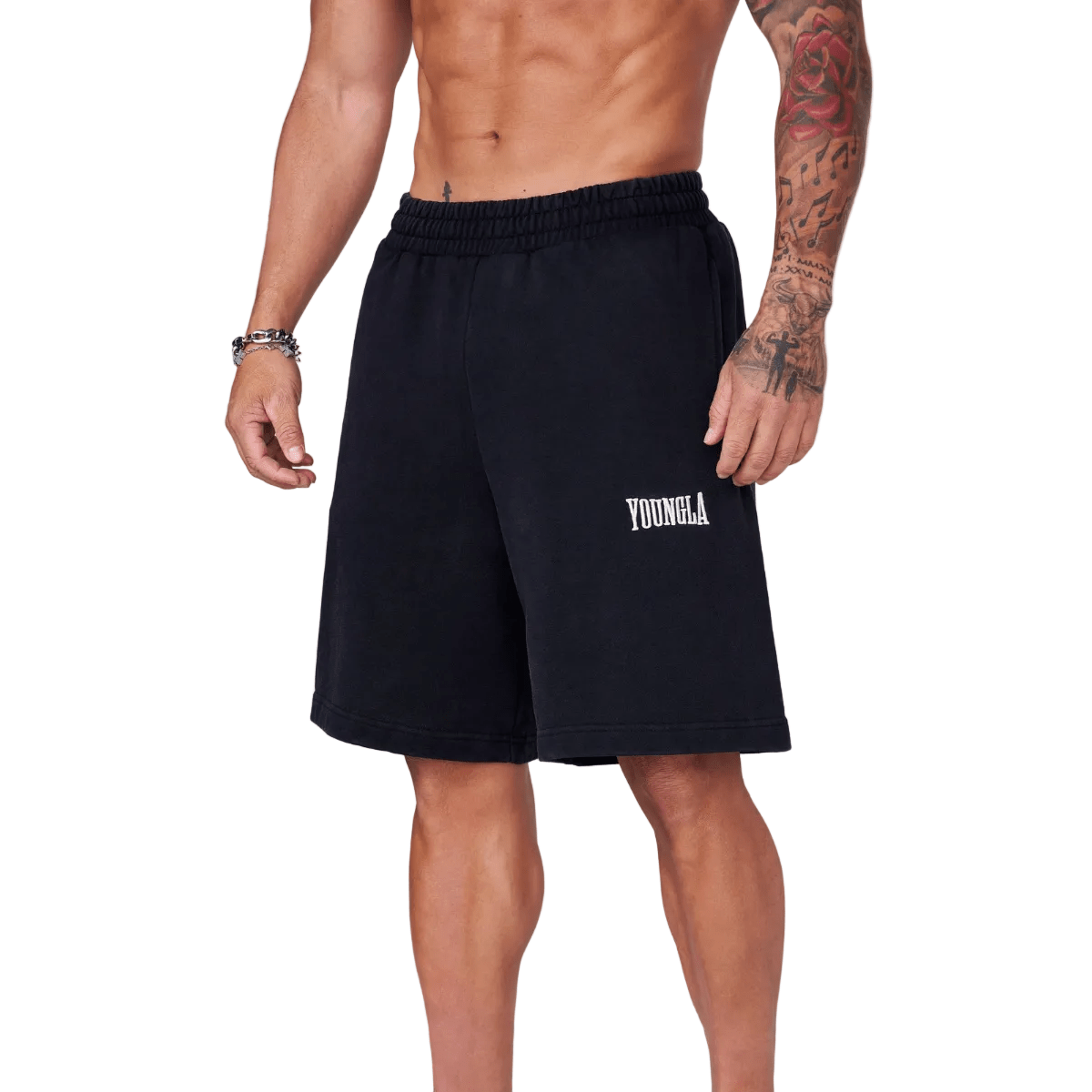 YoungLA Heritage Baggy Short 'Black Wash' Shorts YoungLA