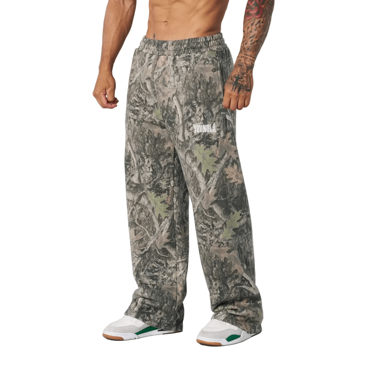 YoungLA Tree Camo Baggy Sweats 'Green Tree Camo' Sweatpants YoungLA